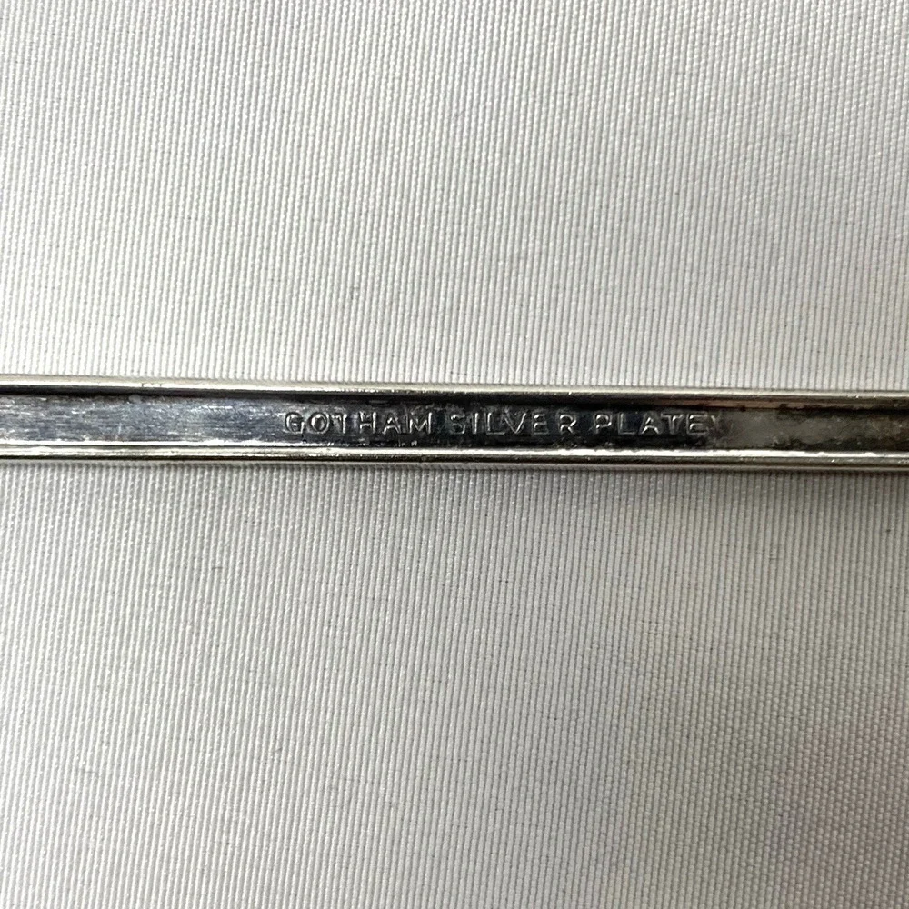 Gotham Silver Plate Iced Teaspoons Set of 3 Antique Art Deco